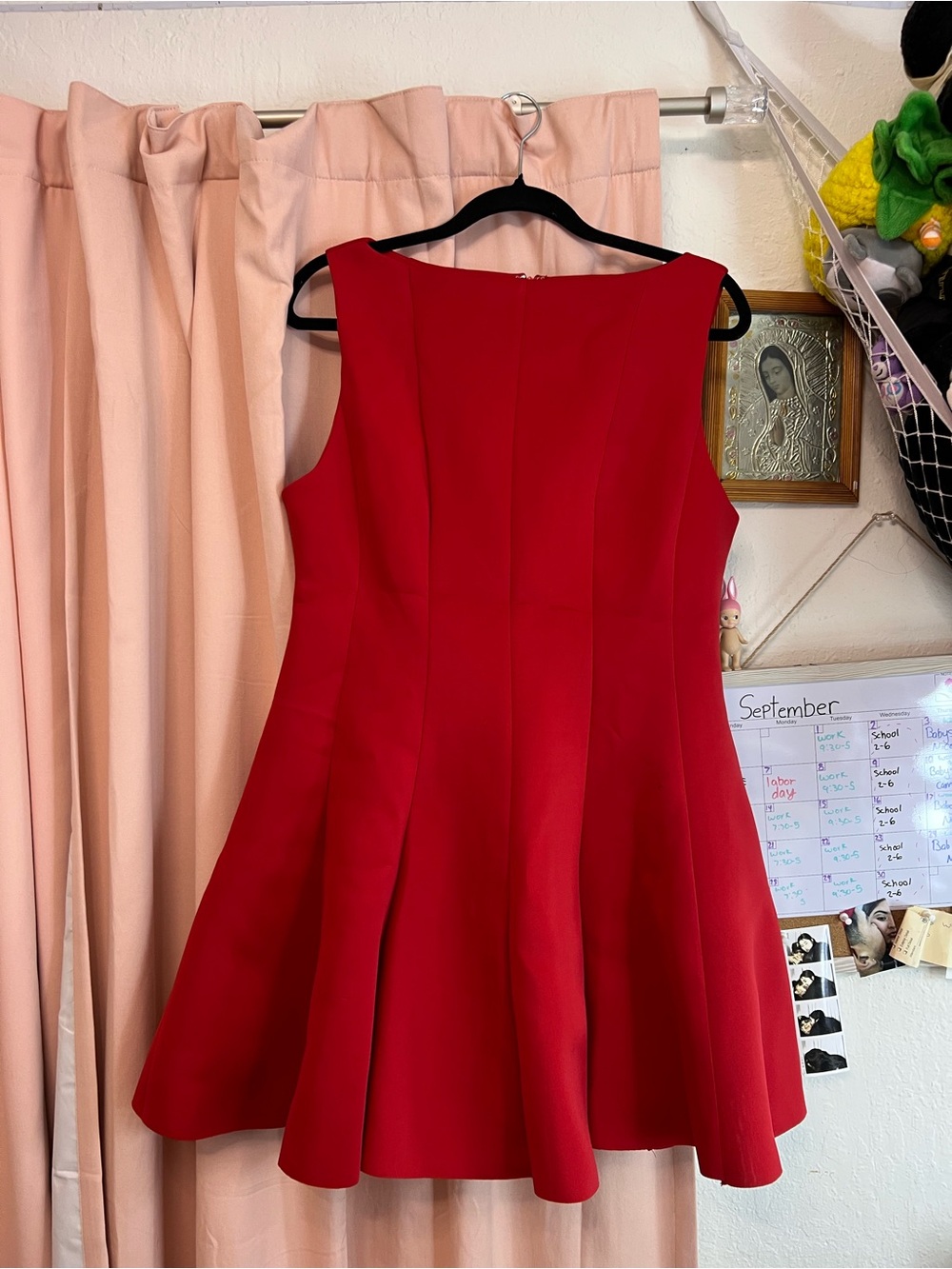 Fashion Nova Red Sleeveless Fit-and-Flare Mini Dress